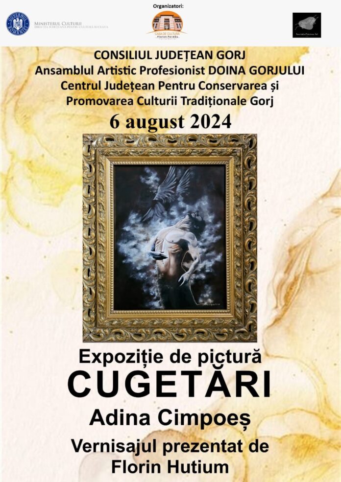 Artista Adina Cimpoieș expune la Sala „Florin Isuf” a CJCPCT Gorj
