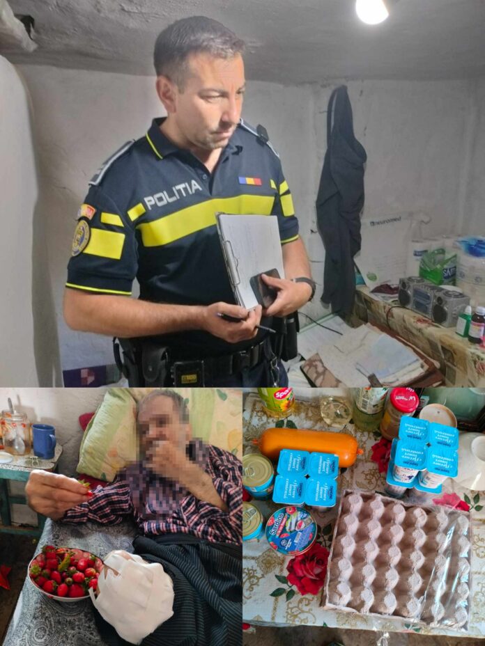 Gestul făcut de șeful de post din Berlești pentru un bătrân cu piciorul amputat