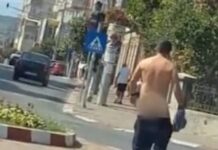 S-a plimbat dezbrăcat prin oraș. Dosar penal!