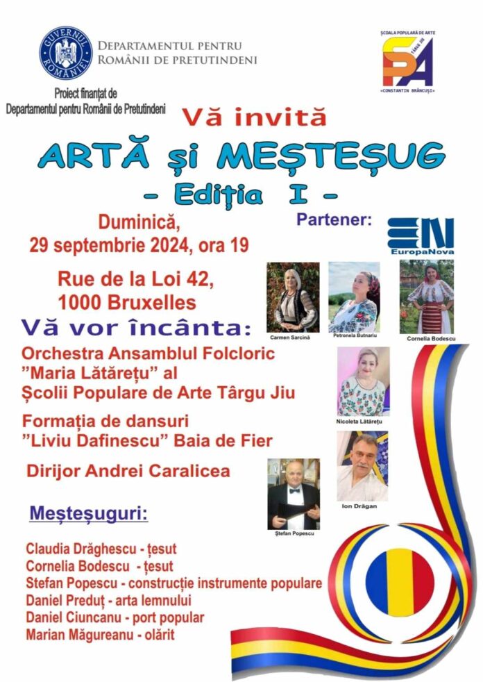 Tradițiile gorjenești, promovate la Bruxelles