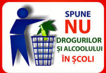 Elevii de la trei școli din Târgu Jiu, marș împotriva consumului de droguri, alcool și tutun