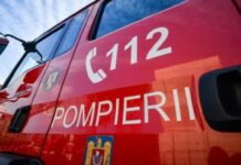 Târgu Jiu: Incendiu mare pe strada Ciocârlău, în apropierea caselor