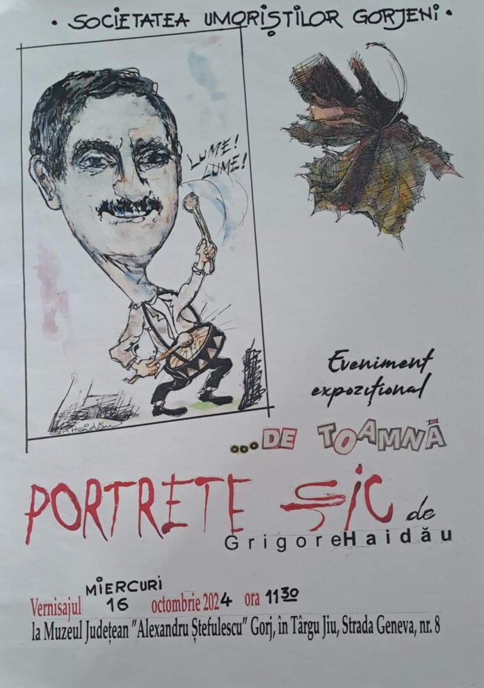 Expoziție de portrete, vernisată mâine la Muzeul Județean Gorj