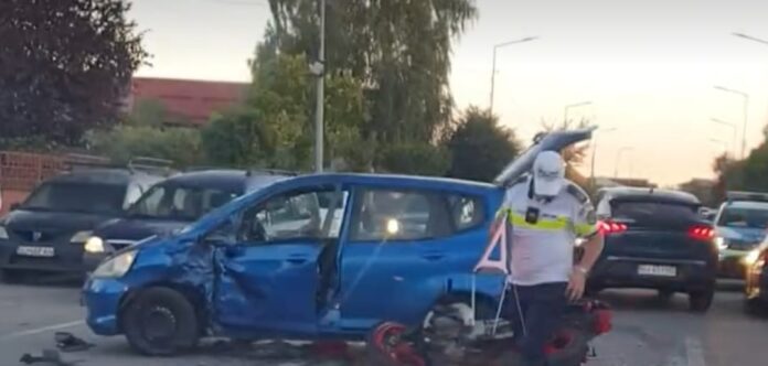 FOTO: Motocicliști răniți în două accidente la Târgu Jiu