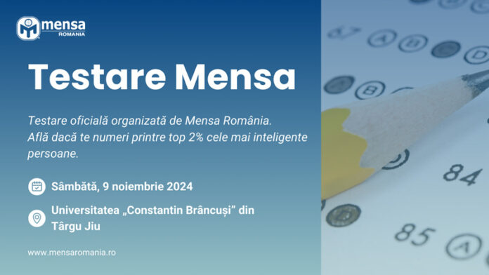 Primul eveniment de testare IQ din Oltenia va avea loc, luna viitoare, la Târgu Jiu