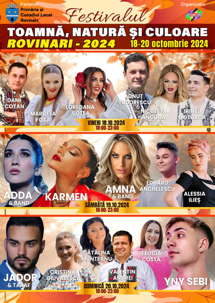 Rovinari: Trei zile de distracție la Festivalul ,,Toamnă, natură și culoare”