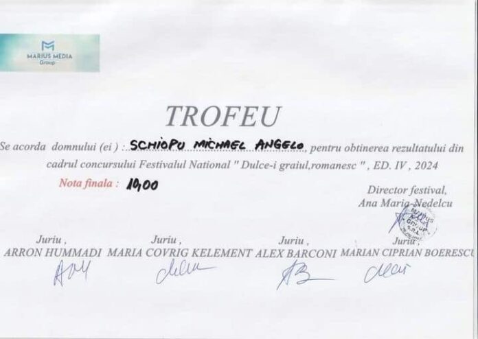 Încă un trofeu pentru un cursant al ȘPA Târgu Jiu