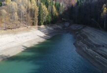 Nivelul Acumulării Valea de Pești a scăzut cu 10 metri!